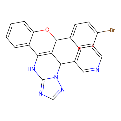 C23H16BrN5O structure