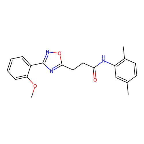 N-(2,5-dimethylphenyl)-3-[3-(2-methoxyphenyl)-1,2,4-oxadiazol-5-yl]propanamide structure