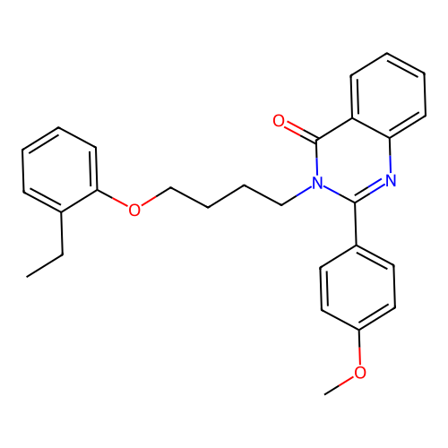 3-(4-(2-ethylphenoxy)butyl)-2-(4-methoxyphenyl)quinazolin-4(3H)-one structure