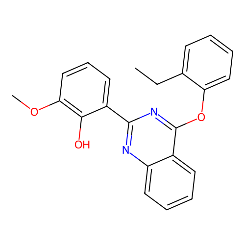 2-(4-(2-Ethylphenoxy)quinazolin-2-yl)-6-methoxyphenol structure