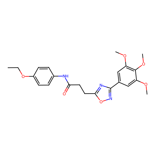 N-(4-ethoxyphenyl)-3-[3-(3,4,5-trimethoxyphenyl)-1,2,4-oxadiazol-5-yl]propanamide structure