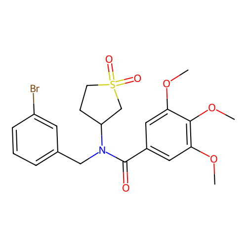 N-(3-bromobenzyl)-N-(1,1-dioxidotetrahydrothiophen-3-yl)-3,4,5-trimethoxybenzamide structure