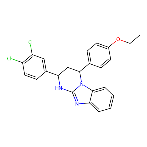 2-(3,4-dichlorophenyl)-4-(4-ethoxyphenyl)-1,2,3,4-tetrahydropyrimido[1,2-a]benzimidazole structure