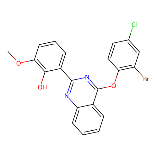 2-(4-(2-Bromo-4-chlorophenoxy)quinazolin-2-yl)-6-methoxyphenol structure