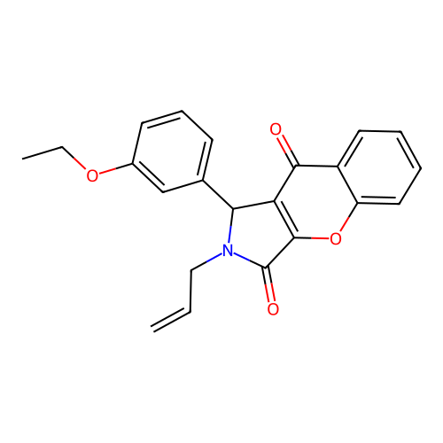 1-(3-ethoxyphenyl)-2-prop-2-enyl-1H-chromeno[2,3-c]pyrrole-3,9-dione structure