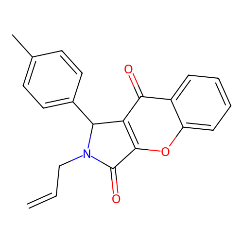 1-(4-methylphenyl)-2-(prop-2-en-1-yl)-1,2-dihydrochromeno[2,3-c]pyrrole-3,9-dione structure