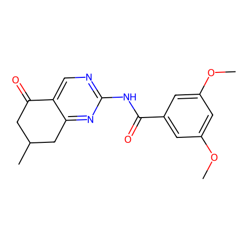 3,5-dimethoxy-N-(7-methyl-5-oxo-5,6,7,8-tetrahydroquinazolin-2-yl)benzamide structure