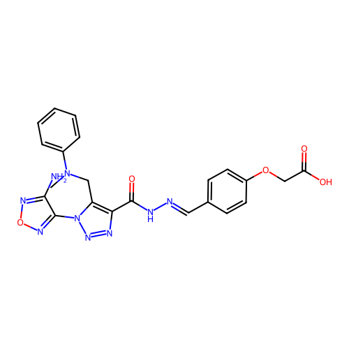 C22H21N9O5 structure