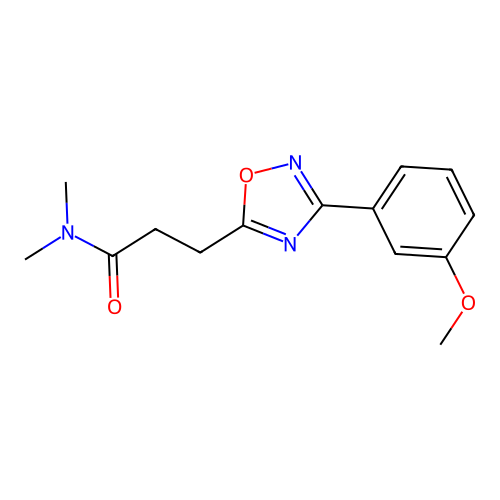 3-[3-(3-methoxyphenyl)-1,2,4-oxadiazol-5-yl]-N,N-dimethylpropanamide structure