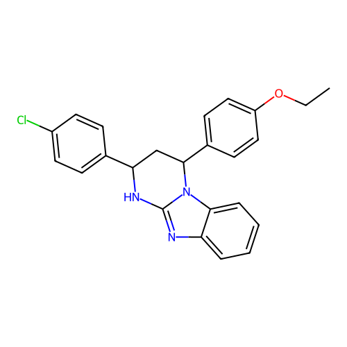 2-(4-chlorophenyl)-4-(4-ethoxyphenyl)-1,2,3,4-tetrahydropyrimido[1,2-a]benzimidazole structure