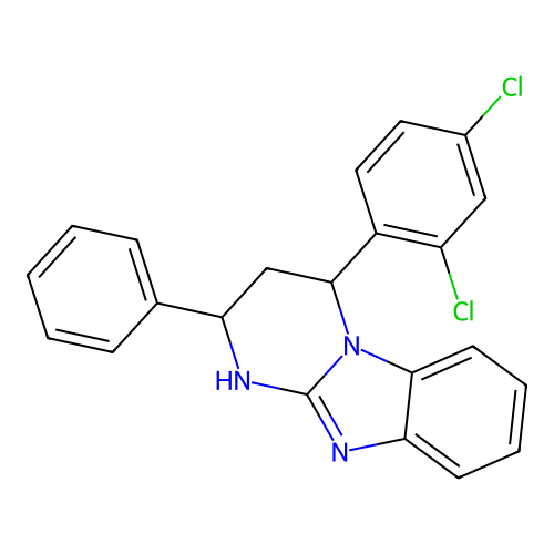 4-(2,4-Dichlorophenyl)-2-phenyl-1,2,3,4-tetrahydropyrimido[1,2-a]benzimidazole structure