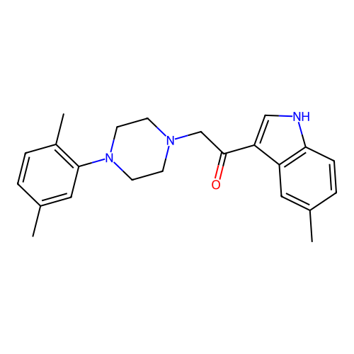 2-[4-(2,5-dimethylphenyl)piperazin-1-yl]-1-(5-methyl-1H-indol-3-yl)ethanone structure