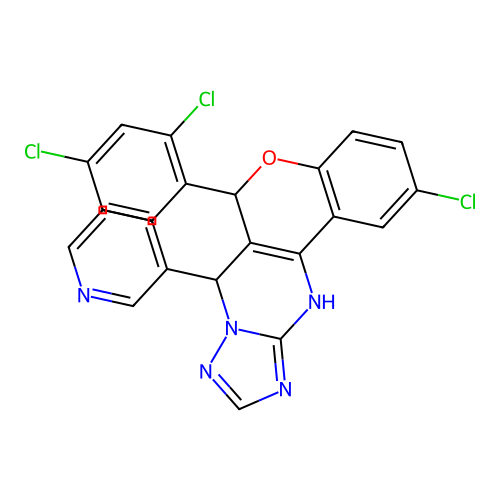 C23H14Cl3N5O structure