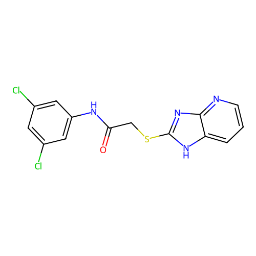 N-(3,5-dichlorophenyl)-2-(3H-imidazo[4,5-b]pyridin-2-ylsulfanyl)acetamide structure