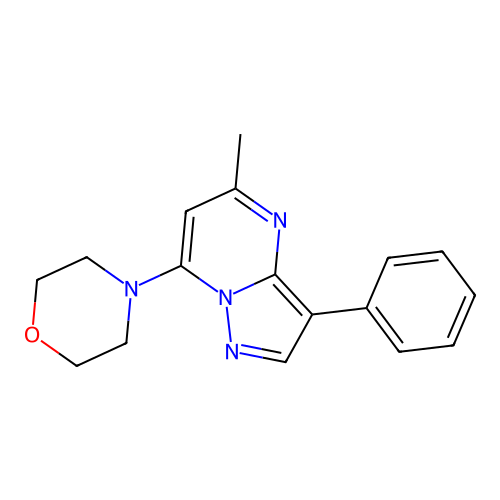4-(5-Methyl-3-phenylpyrazolo[1,5-a]pyrimidin-7-yl)morpholine structure