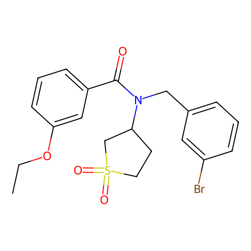 N-(3-bromobenzyl)-N-(1,1-dioxidotetrahydrothiophen-3-yl)-3-ethoxybenzamide structure