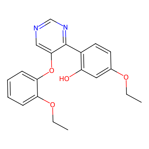 5-Ethoxy-2-[5-(2-ethoxyphenoxy)pyrimidin-4-yl]phenol structure