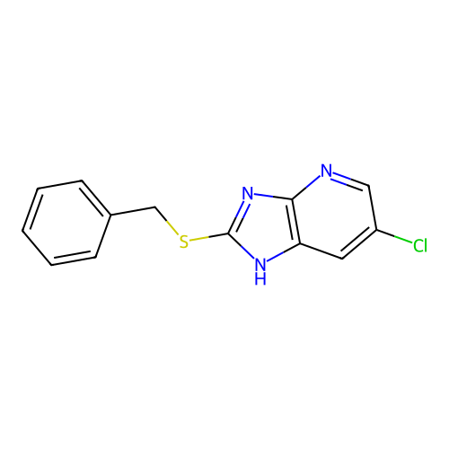 2-(benzylsulfanyl)-6-chloro-1H-imidazo[4,5-b]pyridine structure