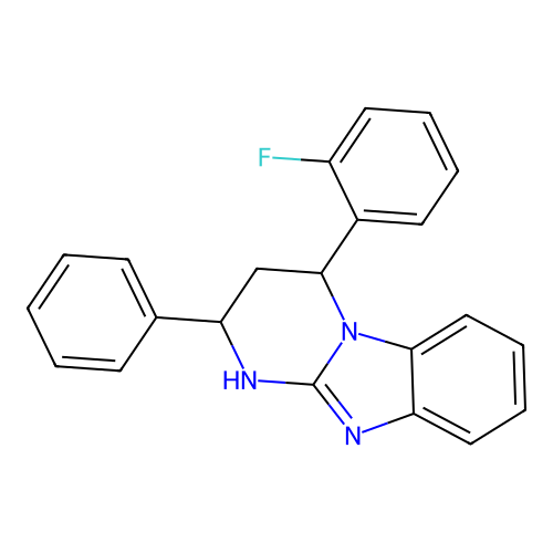 4-(2-Fluorophenyl)-2-phenyl-1,2,3,4-tetrahydropyrimido[1,2-a]benzimidazole structure