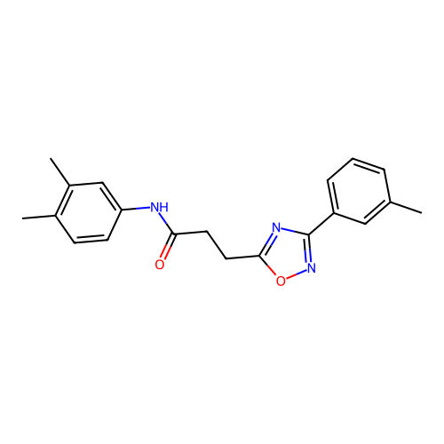 N-(3,4-dimethylphenyl)-3-[3-(3-methylphenyl)-1,2,4-oxadiazol-5-yl]propanamide structure