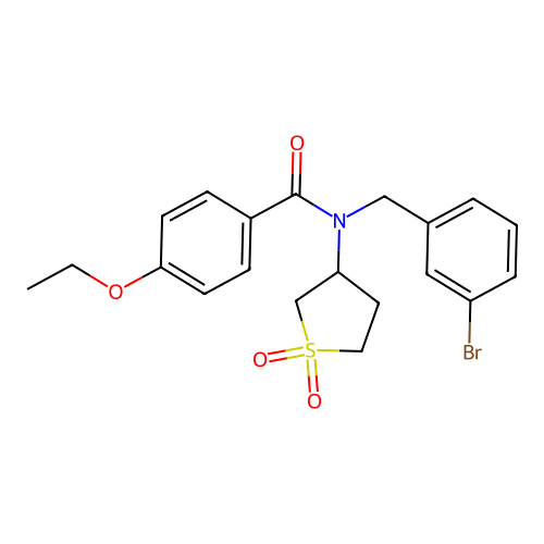 N-(3-bromobenzyl)-N-(1,1-dioxidotetrahydrothiophen-3-yl)-4-ethoxybenzamide structure