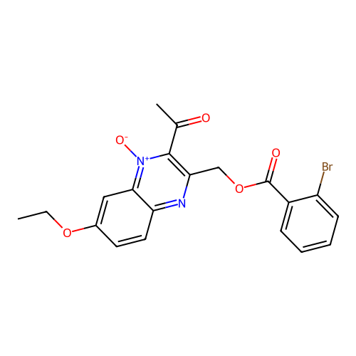 (3-Acetyl-6-ethoxy-4-oxidoquinoxalin-2-yl)methyl 2-bromobenzoate structure