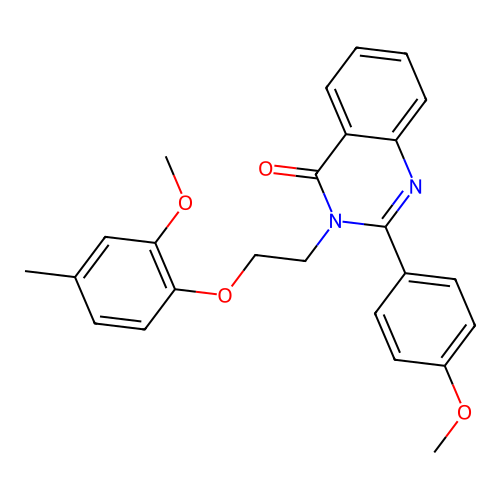 3-(2-(2-methoxy-4-methylphenoxy)ethyl)-2-(4-methoxyphenyl)quinazolin-4(3H)-one structure