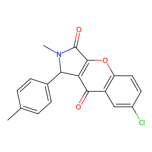 7-Chloro-2-methyl-1-(4-methylphenyl)-1,2-dihydrochromeno[2,3-c]pyrrole-3,9-dione structure