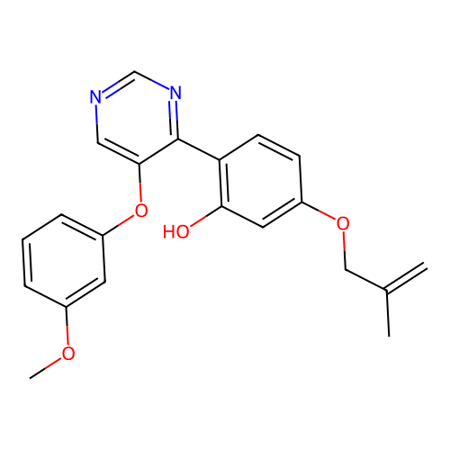 2-(5-(3-Methoxyphenoxy)pyrimidin-4-yl)-5-((2-methylallyl)oxy)phenol structure