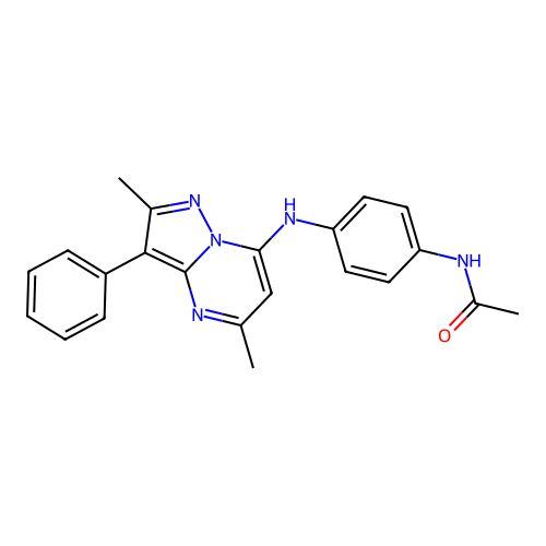 N-(4-((2,5-dimethyl-3-phenylpyrazolo[1,5-a]pyrimidin-7-yl)amino)phenyl)acetamide structure
