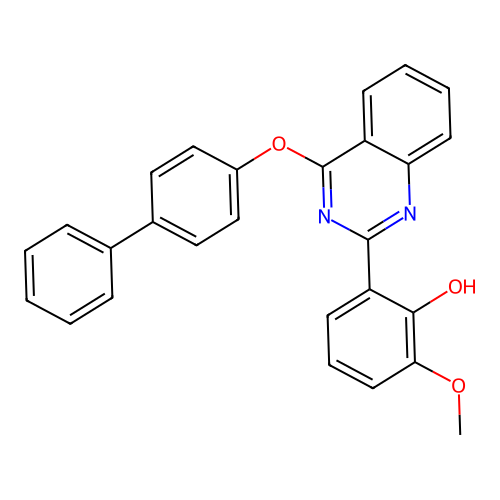 2-[4-(Biphenyl-4-yloxy)quinazolin-2-yl]-6-methoxyphenol structure