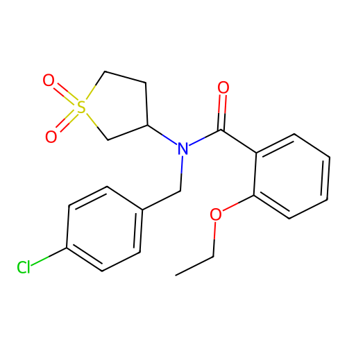 N-(4-chlorobenzyl)-N-(1,1-dioxidotetrahydrothiophen-3-yl)-2-ethoxybenzamide structure