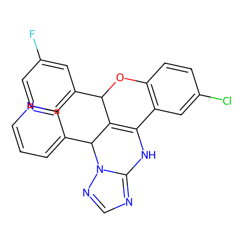 C23H15ClFN5O structure