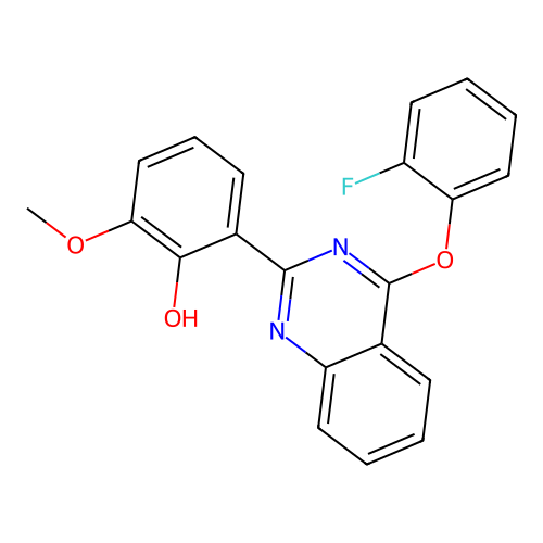 2-(4-(2-Fluorophenoxy)quinazolin-2-yl)-6-methoxyphenol structure