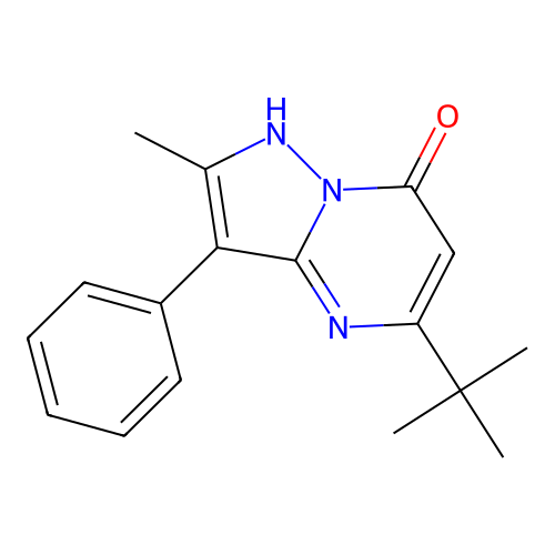 5-Tert-butyl-2-methyl-3-phenylpyrazolo[1,5-a]pyrimidin-7-ol structure