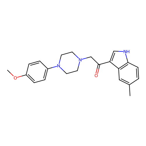 2-[4-(4-methoxyphenyl)piperazin-1-yl]-1-(5-methyl-1H-indol-3-yl)ethanone structure