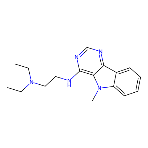 N,N-diethyl-N'-(5-methyl-5H-pyrimido[5,4-b]indol-4-yl)ethane-1,2-diamine structure