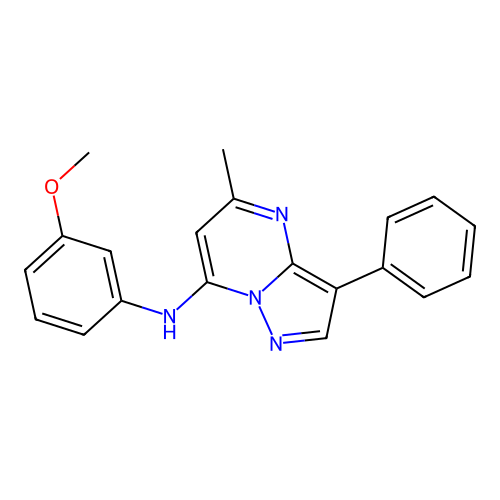 N-(3-methoxyphenyl)-5-methyl-3-phenylpyrazolo[1,5-a]pyrimidin-7-amine structure