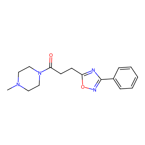 1-(4-Methylpiperazin-1-yl)-3-(3-phenyl-1,2,4-oxadiazol-5-yl)propan-1-one structure