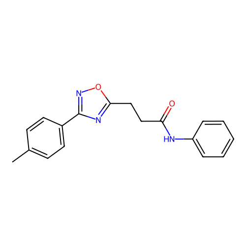 3-[3-(4-methylphenyl)-1,2,4-oxadiazol-5-yl]-N-phenylpropanamide structure
