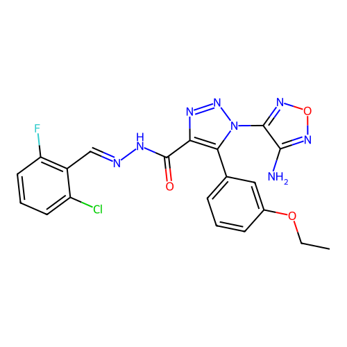 C20H16ClFN8O3 structure