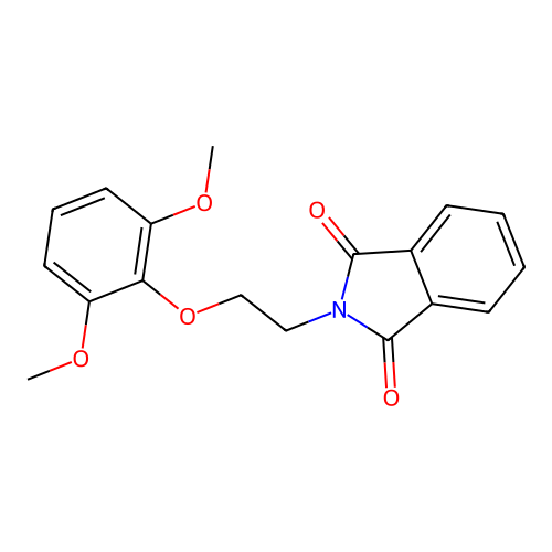 2-[2-(2,6-Dimethoxyphenoxy)ethyl]isoindole-1,3-dione structure