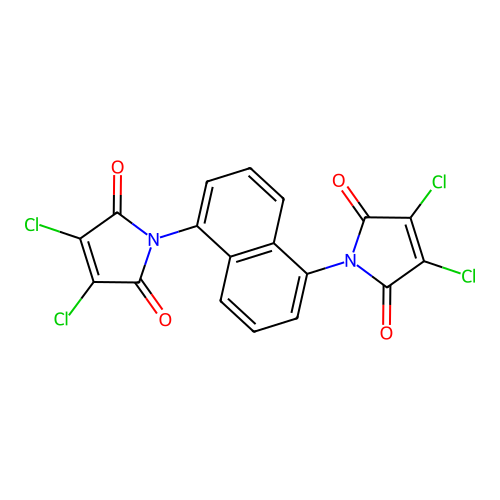 1,1'-Naphthalene-1,5-diylbis(3,4-dichloro-1h-pyrrole-2,5-dione) structure