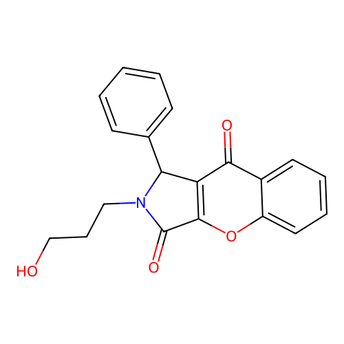 2-(3-Hydroxypropyl)-1-phenyl-1,2-dihydrochromeno[2,3-c]pyrrole-3,9-dione structure