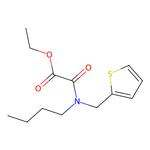 Ethyl 2-(butyl(thiophen-2-ylmethyl)amino)-2-oxoacetate structure