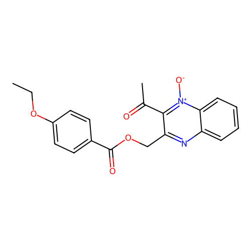 (3-Acetyl-4-oxidoquinoxalin-2-yl)methyl 4-ethoxybenzoate structure