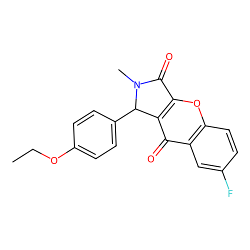 1-(4-Ethoxyphenyl)-7-fluoro-2-methyl-1,2-dihydrochromeno[2,3-c]pyrrole-3,9-dione structure