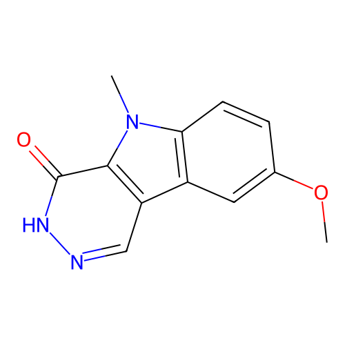 8-methoxy-5-methyl-3H-pyridazino[4,5-b]indol-4(5H)-one structure