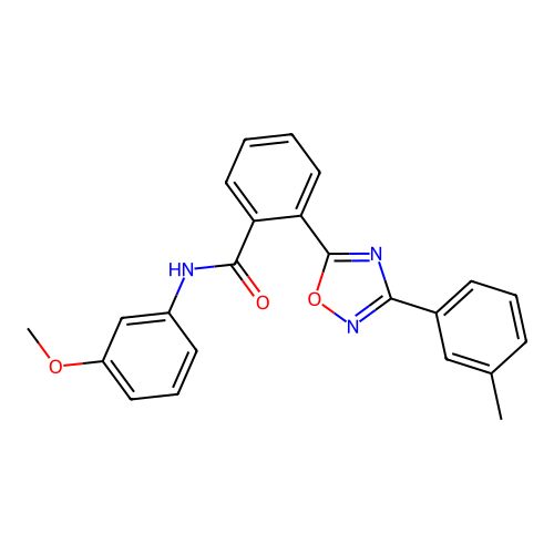 N-(3-methoxyphenyl)-2-[3-(3-methylphenyl)-1,2,4-oxadiazol-5-yl]benzamide structure