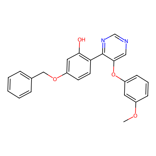 5-(Benzyloxy)-2-(5-(3-methoxyphenoxy)pyrimidin-4-yl)phenol structure